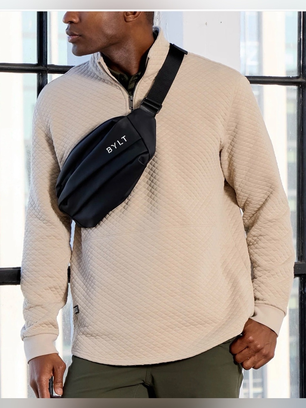 BYLT NEW w/ TAGS 🏷️ Black Belt Bag with Front Zip Pocket